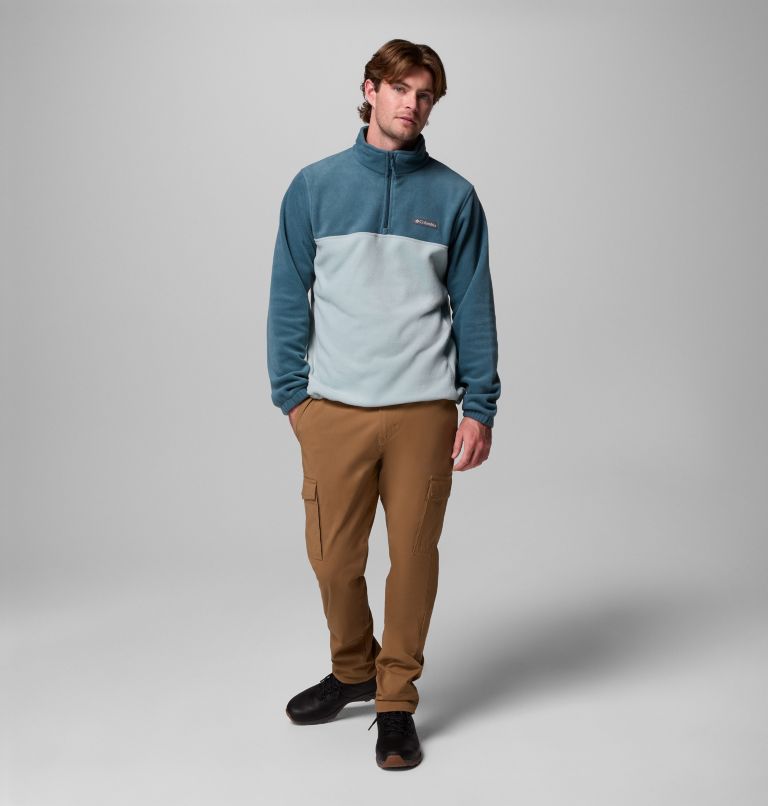 Men's Steens Mountain Half Zip Fleece Pullover, Color: Everblue, Crushed Blue, image 2