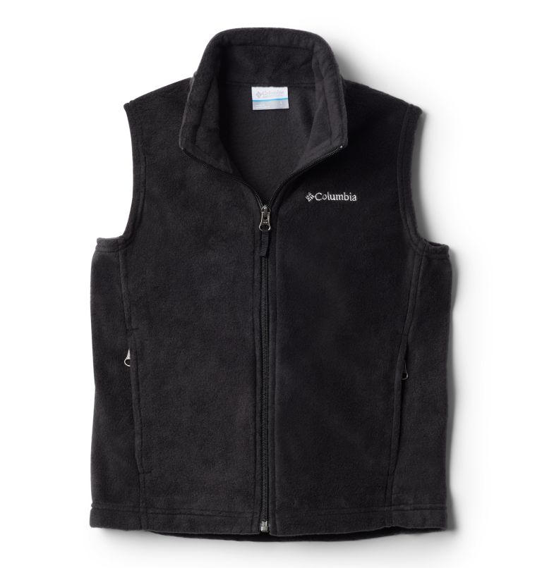 Boys' Steens Mountain Fleece Vest, Color: Black, image 1