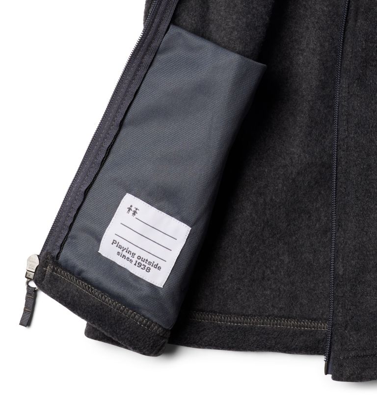 Boys’ Steens Mtn Fleece Vest, Color: Charcoal Heather, image 3