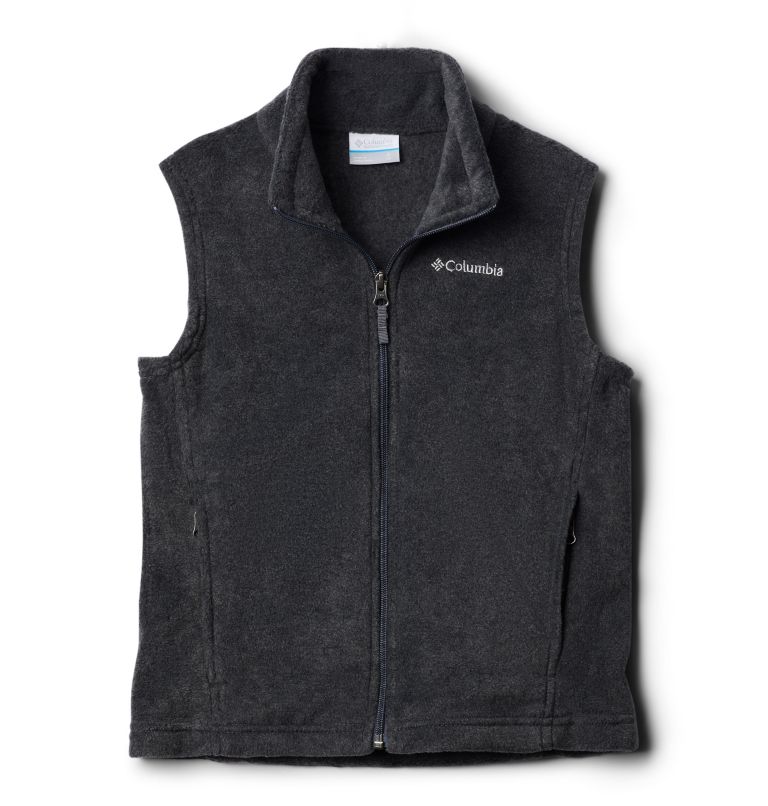 Boys' Steens Mountain Fleece Vest, Color: Charcoal Heather, image 1