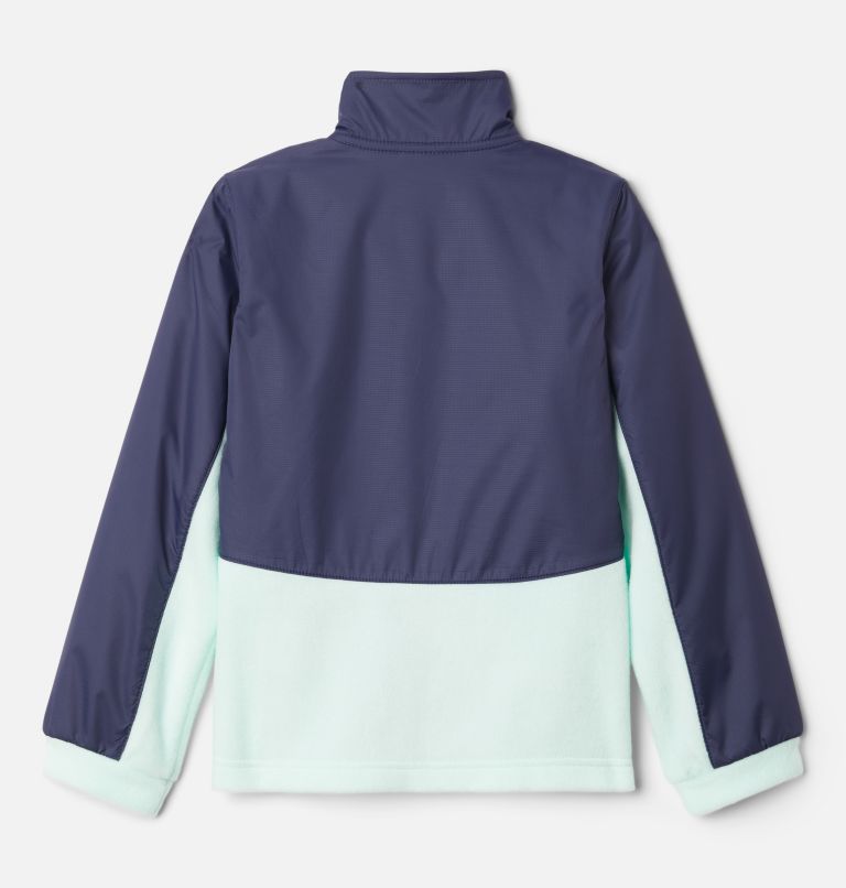 Girls’ Benton Springs III Overlay Fleece Jacket, Color: Sea Ice, Nocturnal, image 2