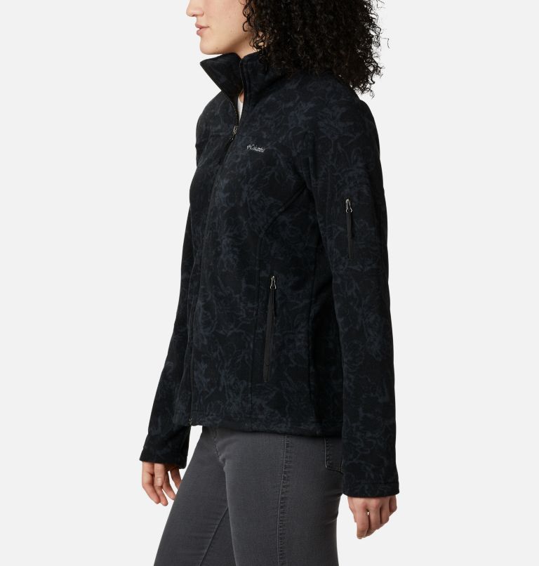 Fast Trek Printed Jkt | 015 | XS, Color: Black Brushstroke Floral, image 3