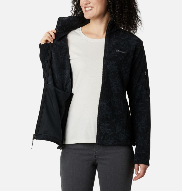Fast Trek Printed Jkt | 015 | XS, Color: Black Brushstroke Floral, image 5