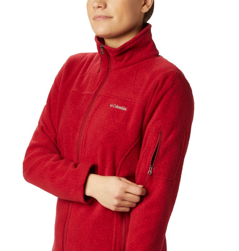 Women's Fast Trek Printed Jacket, Color: Beet Dot Print, image 3