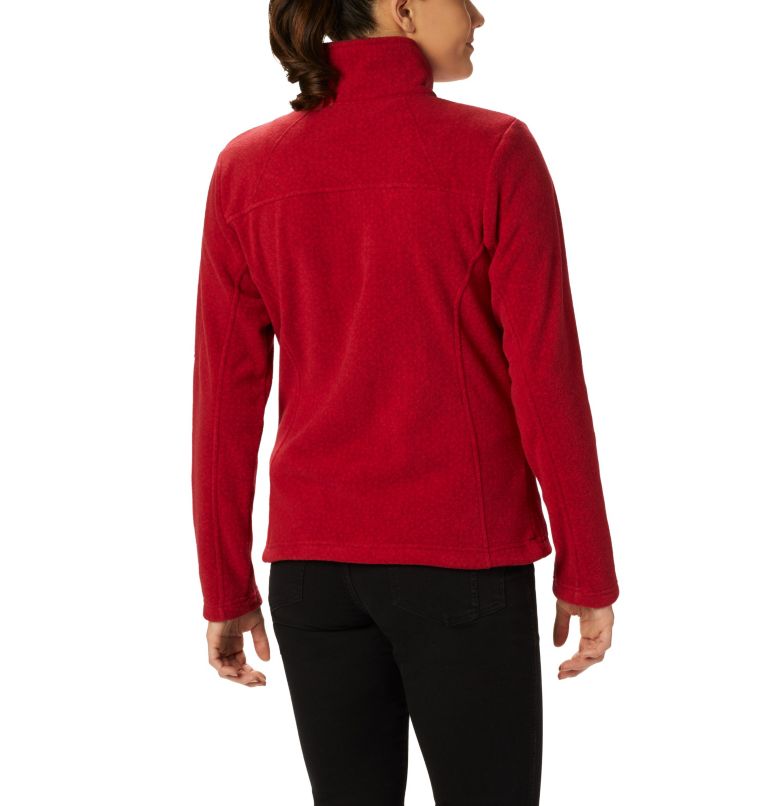 Women's Fast Trek Printed Jacket, Color: Beet Dot Print, image 2