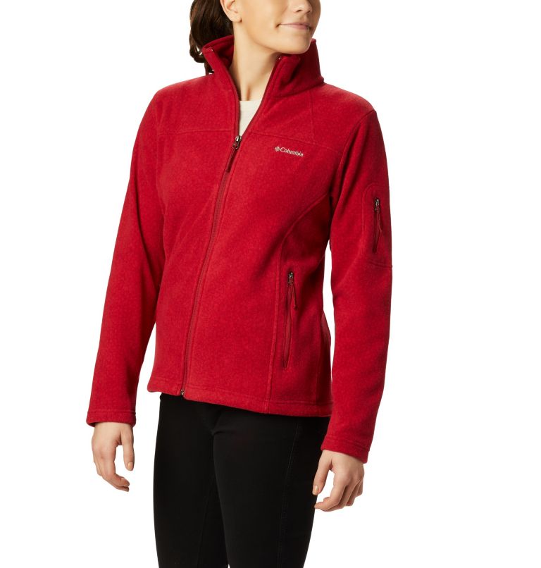 Women's Fast Trek Printed Jacket, Color: Beet Dot Print, image 1