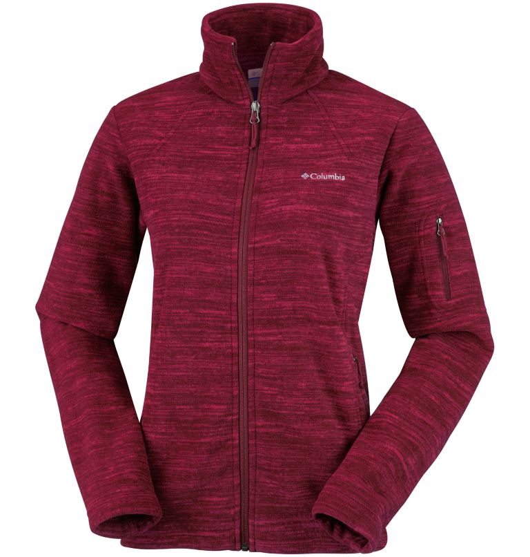 Fast Trek Printed Jkt, Color: Rich Wine Spacedye, image 1