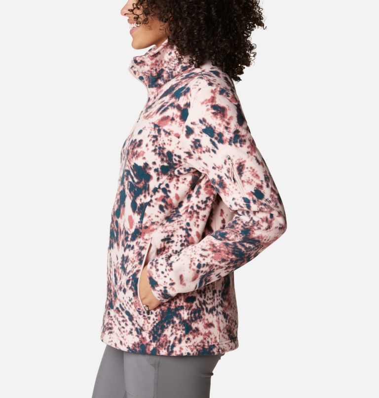 Women's Fast Trek Printed Jkt, Color: Dusty Pink Flurries, image 3