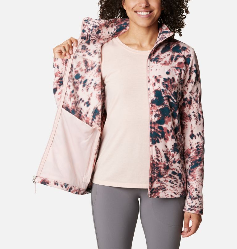 Women's Fast Trek Printed Jkt, Color: Dusty Pink Flurries, image 5