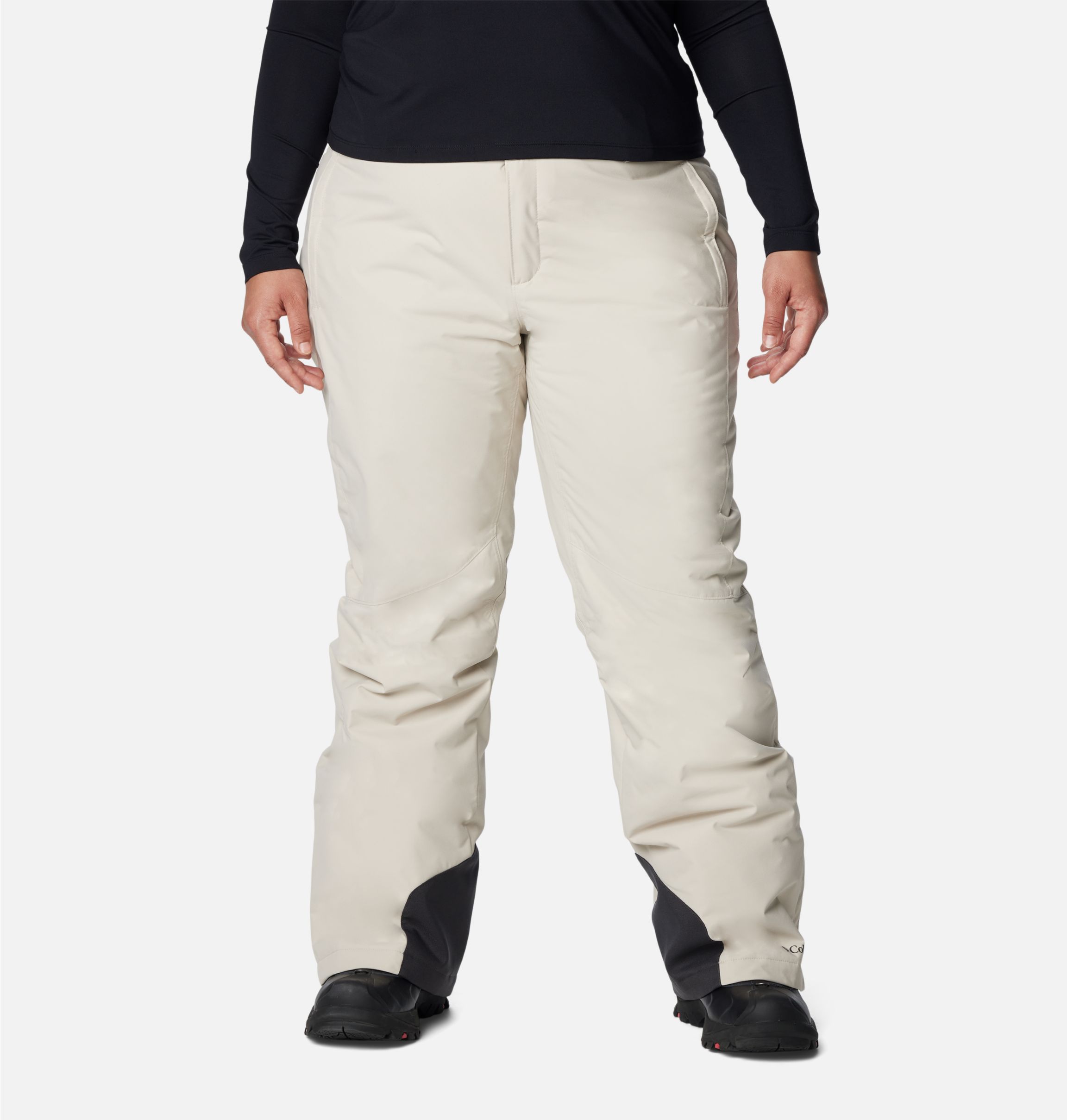 Women's Four-pocket Fleece-lined Sporty Flare Pants In Khaki