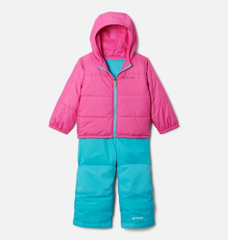 Toddler Double Flake  Snow Set, Color: Geyser, Pink Ice, image 3