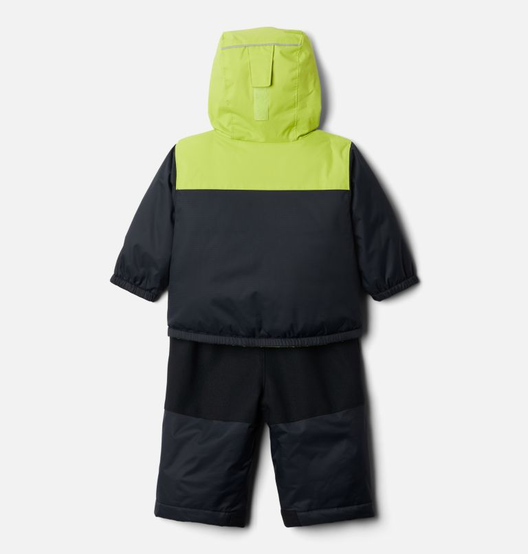Infant Double Flake Snow Set, Color: Black, Bright Chartreuse, image 2