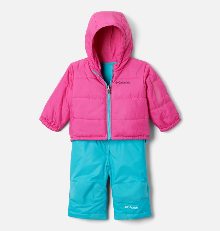 Infant Double Flake Snow Set, Color: Geyser, Pink Ice, image 4