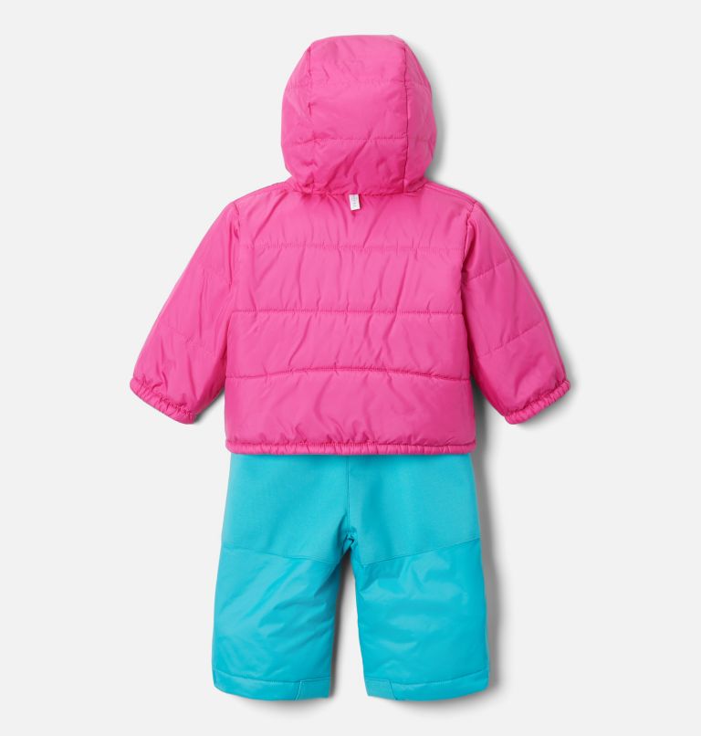 Thumbnail: Infant Double Flake Snow Set, Color: Geyser, Pink Ice, image 5