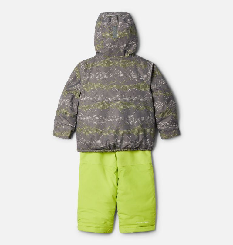 Buga Set | 023 | 3T, Color: City Grey Dotscape Print, Brt Chartreuse, image 2