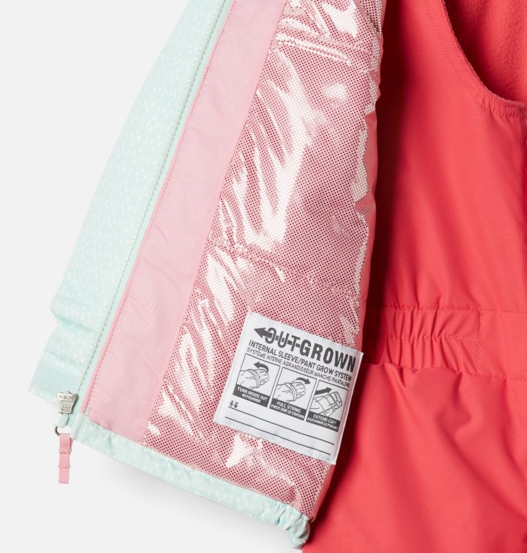 Toddler Buga Jacket & Bib Set, Color: Sea Ice Sparklers Print, Pink Orchid, image 3