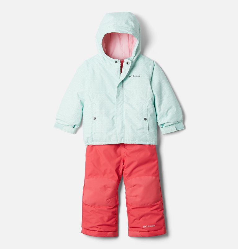 Toddler Buga Jacket & Bib Set, Color: Sea Ice Sparklers Print, Pink Orchid, image 1