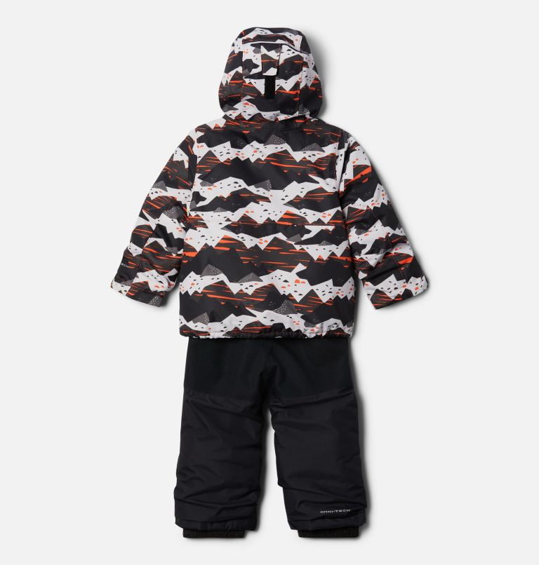 Toddler Buga Jacket & Bib Set, Color: Red Quartz Scrapscape, image 2