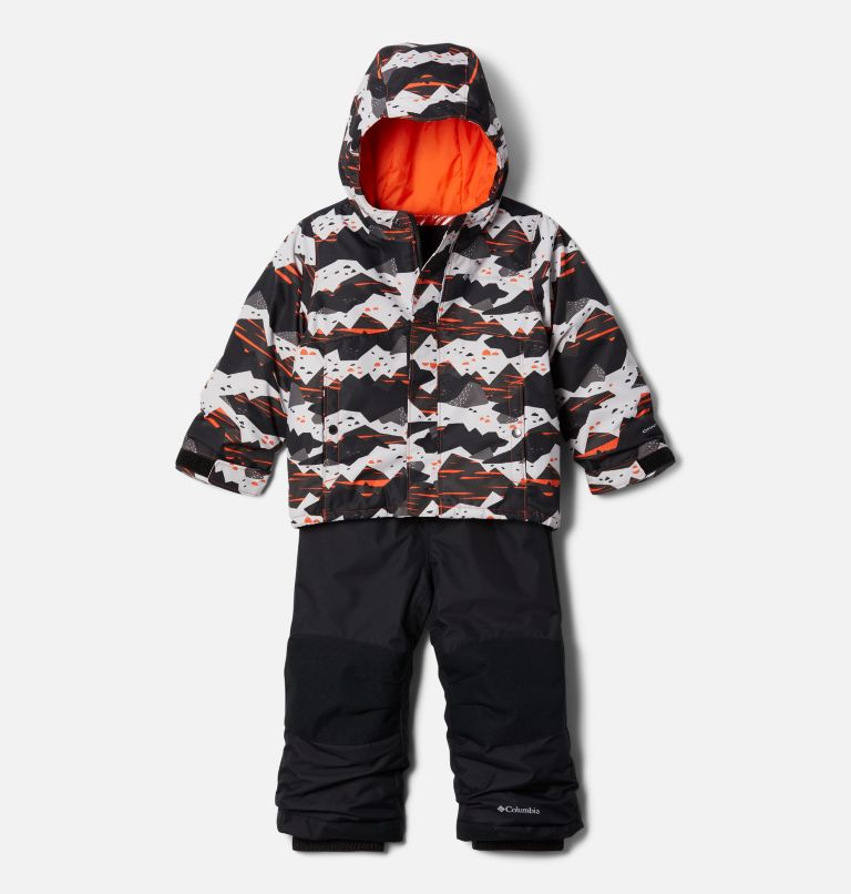 Toddler Buga Jacket & Bib Set, Color: Red Quartz Scrapscape, image 1