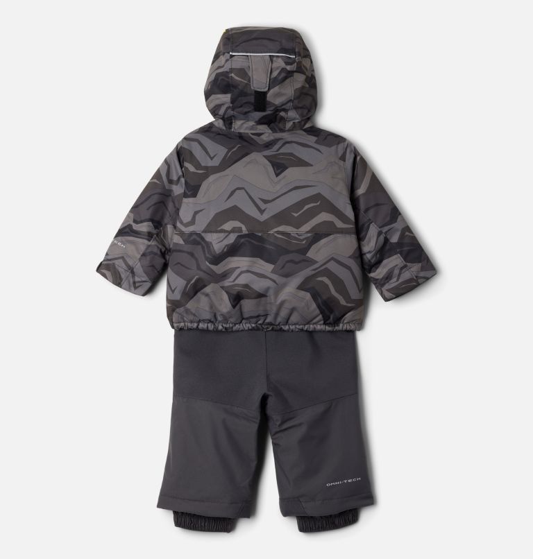 Thumbnail: Infant Buga Jacket & Bib Set, Color: Black Tectonic, image 2
