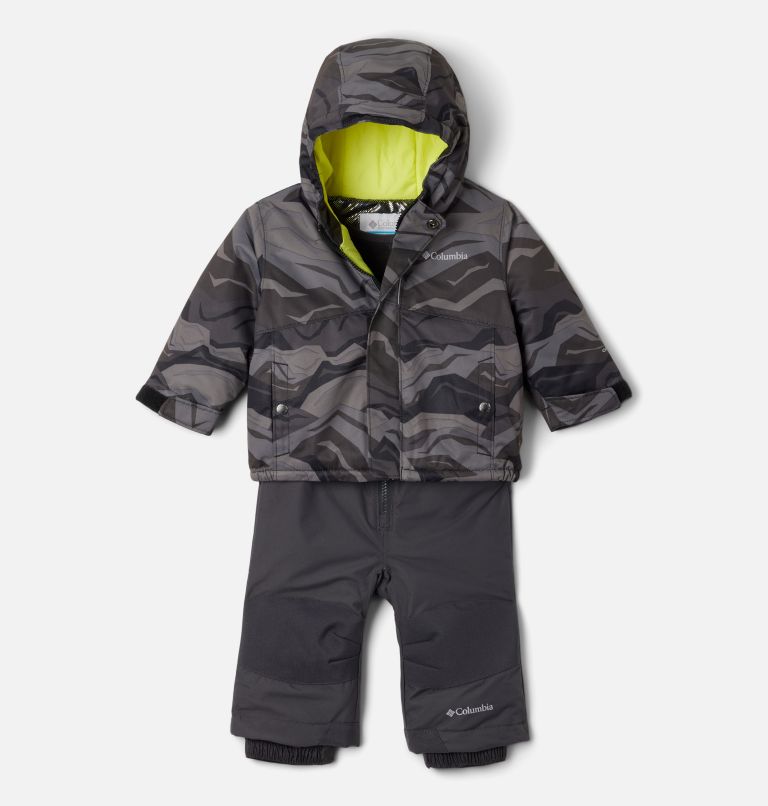 Thumbnail: Infant Buga Jacket & Bib Set, Color: Black Tectonic, image 1