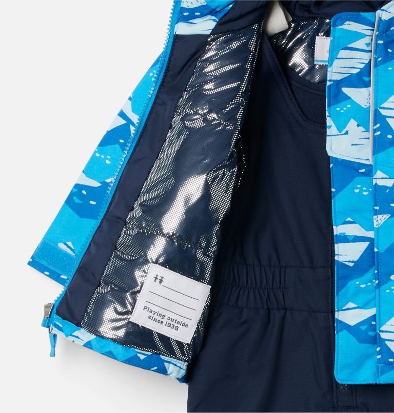 Infant Buga Jacket & Bib Set, Color: Compass Blue Scrapscape Tonal, image 3