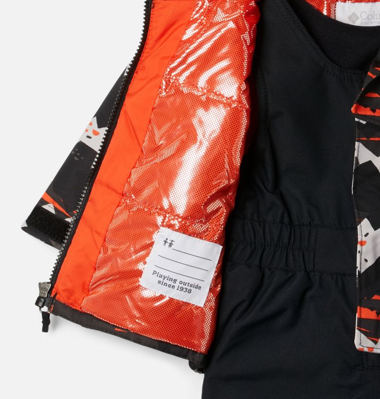 Infant Buga Jacket & Bib Set, Color: Red Quartz Scrapscape, image 3