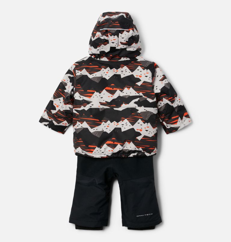 Infant Buga Jacket & Bib Set, Color: Red Quartz Scrapscape, image 2