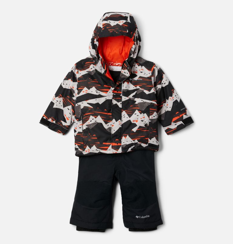 Infant Buga Jacket & Bib Set, Color: Red Quartz Scrapscape, image 1