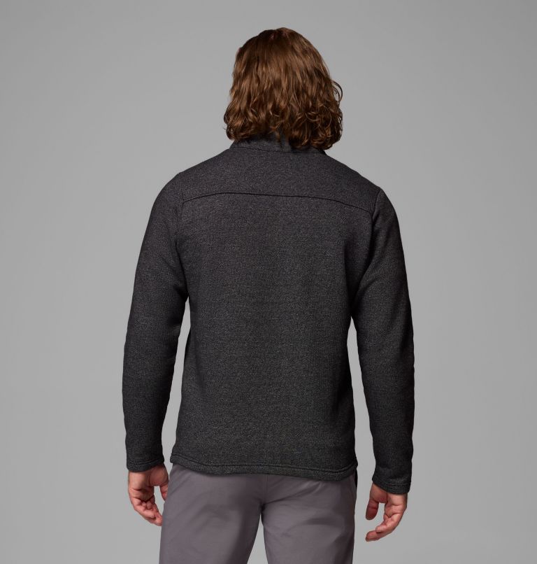 Men's Great Hart Mountain III Half Zip, Color: Black Heather, image 3