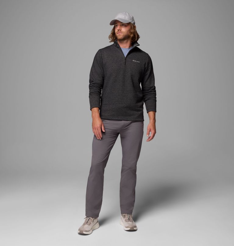 Men's Great Hart Mountain III Half Zip, Color: Black Heather, image 2