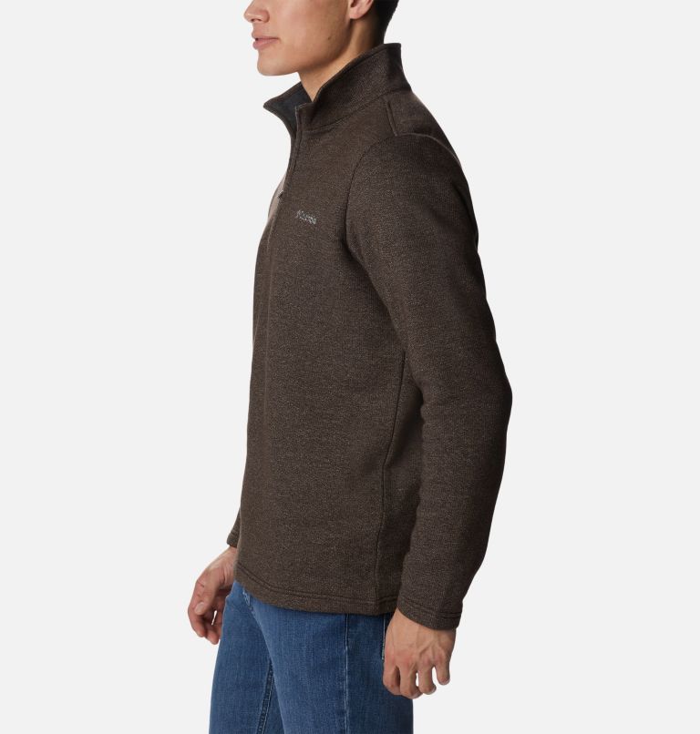Men's Great Hart Mountain III Half Zip, Color: Cordovan Heather, image 3