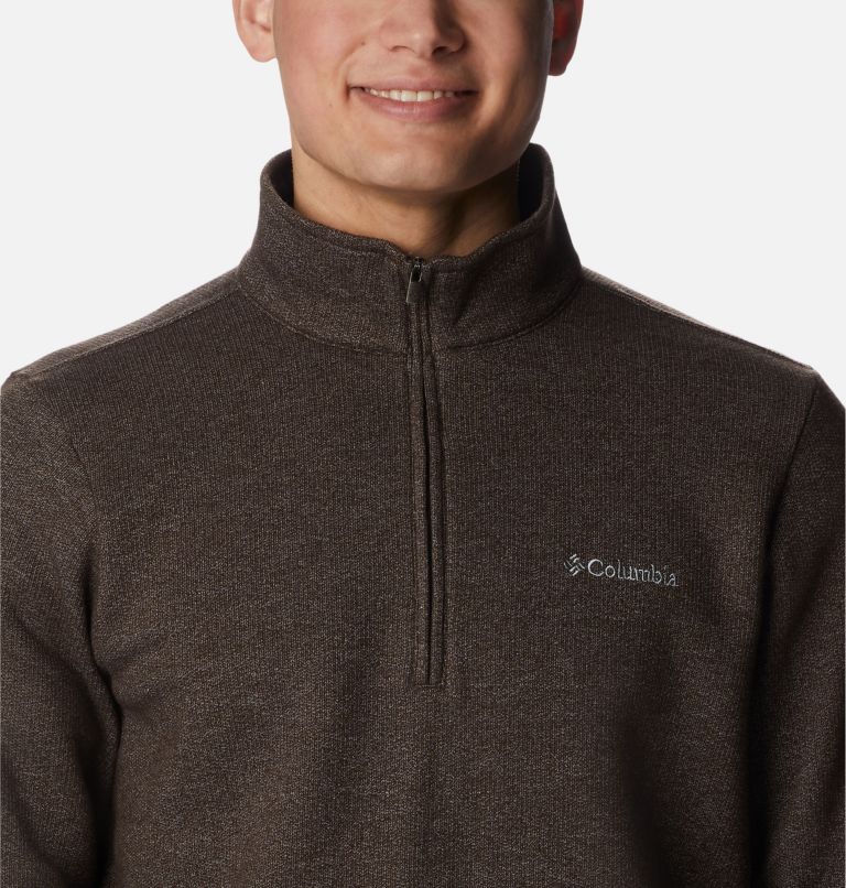 Men's Great Hart Mountain III Half Zip, Color: Cordovan Heather, image 4