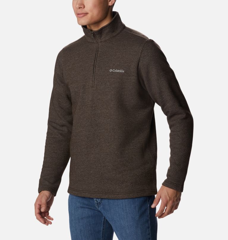 Men's Great Hart Mountain III Half Zip, Color: Cordovan Heather, image 5