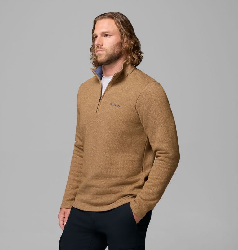 Men's Great Hart Mountain III Half Zip, Color: Delta Heather, image 4