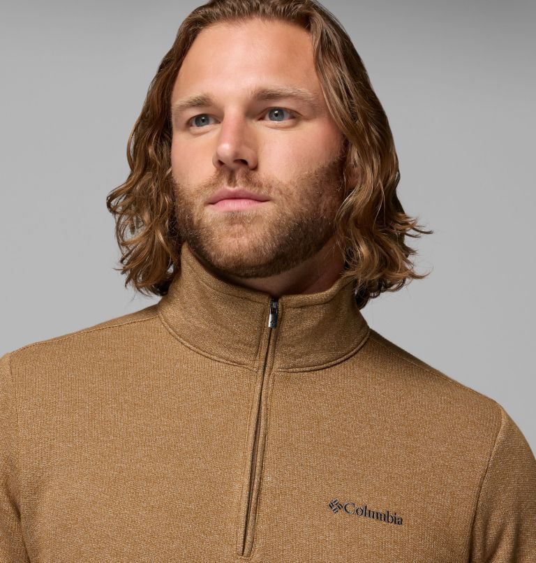 Men's Great Hart Mountain III Half Zip, Color: Delta Heather, image 5