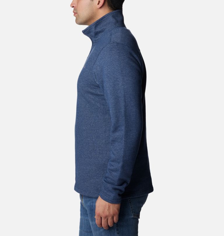 Men's Great Hart Mountain III Half Zip, Color: Dark Mountain Heather, image 3