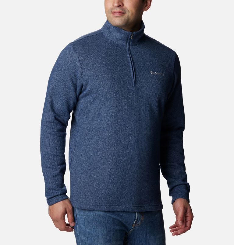 Men's Great Hart Mountain III Half Zip, Color: Dark Mountain Heather, image 5
