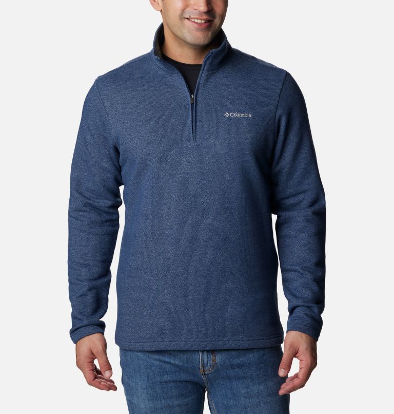 Men's Great Hart Mountain III Half Zip, Color: Dark Mountain Heather, image 1