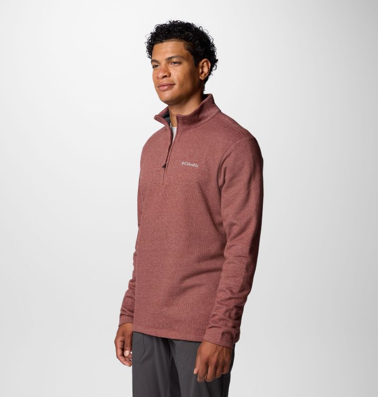 Men's Great Hart Mountain III Half Zip, Color: Spice Heather, image 4