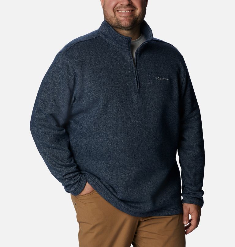 Men's Great Hart Mountain III Half Zip - Big, Color: Collegiate Navy Heather, image 5