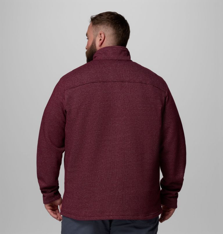 Men's Great Hart Mountain III Half Zip - Big, Color: Rich Wine Heather, image 3