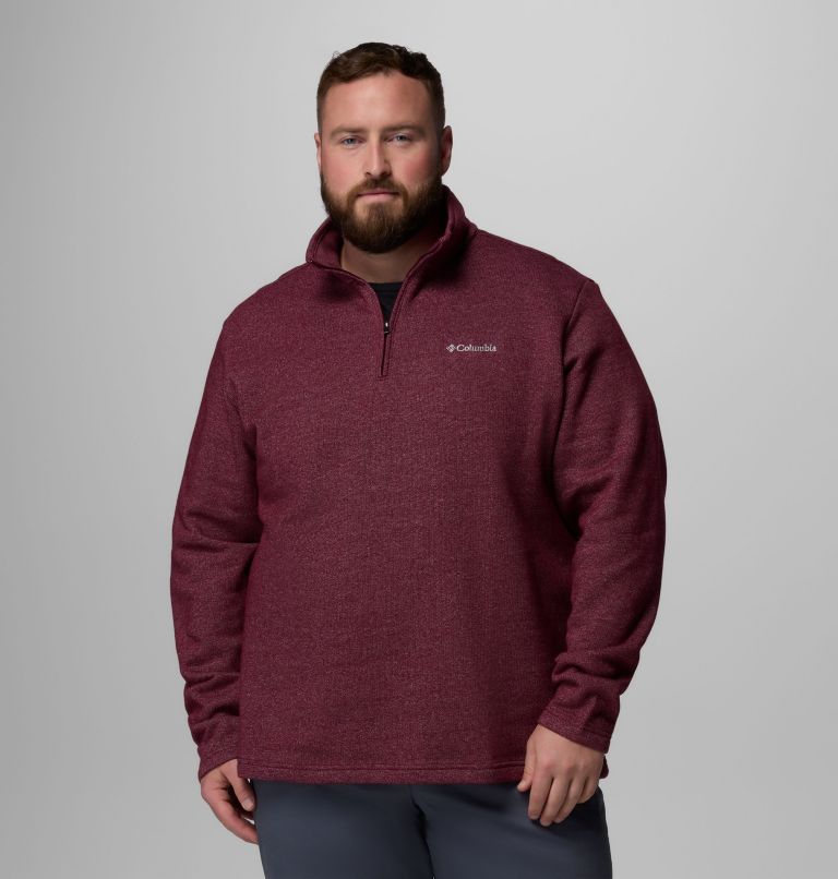 Men's Great Hart Mountain III Half Zip - Big, Color: Rich Wine Heather, image 1