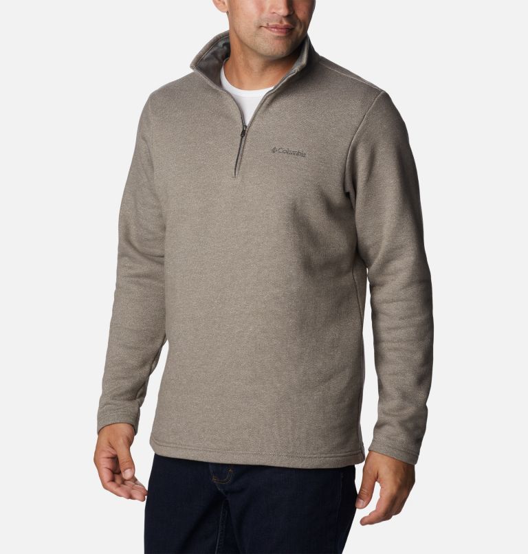 Men's Great Hart Mountain III Half Zip - Tall, Color: Boulder Heather, image 5