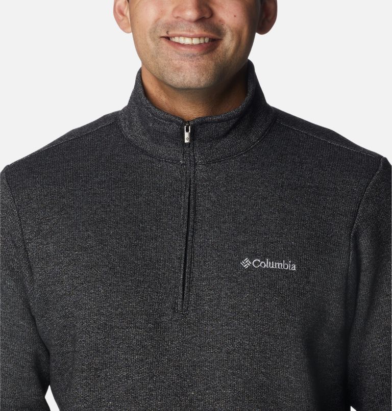Men's Great Hart Mountain III Half Zip - Tall, Color: Black Heather, image 4