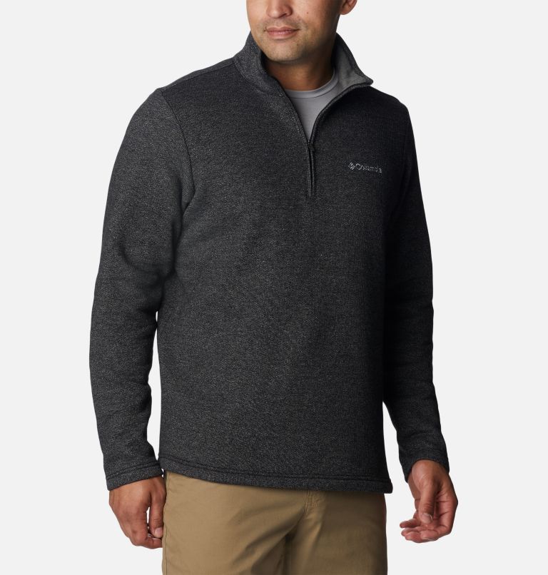 Men's Great Hart Mountain III Half Zip - Tall, Color: Black Heather, image 5