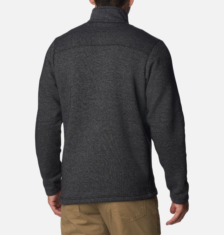 Men's Great Hart Mountain III Half Zip - Tall, Color: Black Heather, image 2