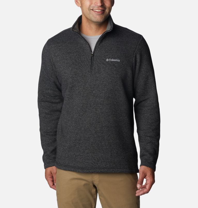 Men's Great Hart Mountain III Half Zip - Tall, Color: Black Heather, image 1