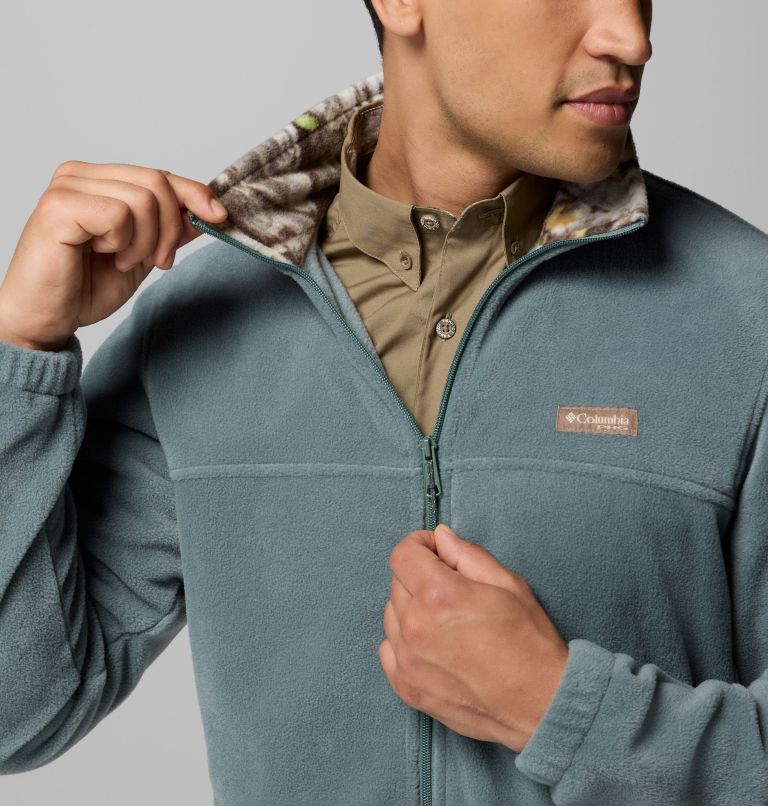 Men's PHG Fleece Jacket, Color: Pond, Timberwoods Camo, image 7