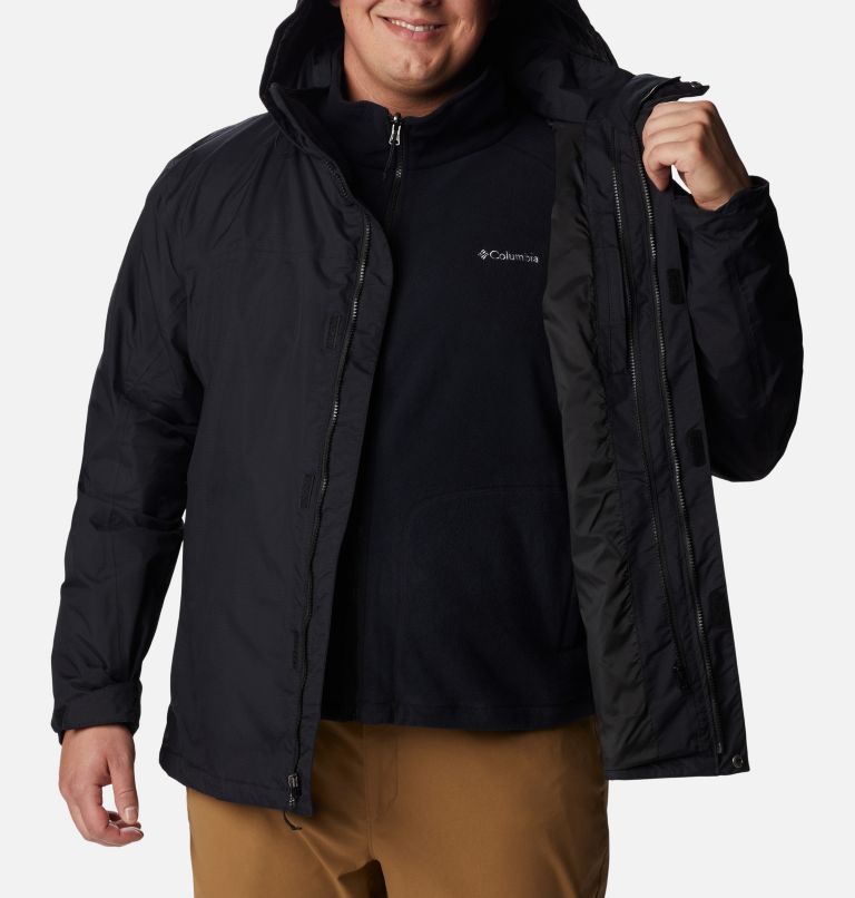 Men's Mission Air 3-in-1 Interchange Jacket - Extended Size, Color: Black, Black, image 8